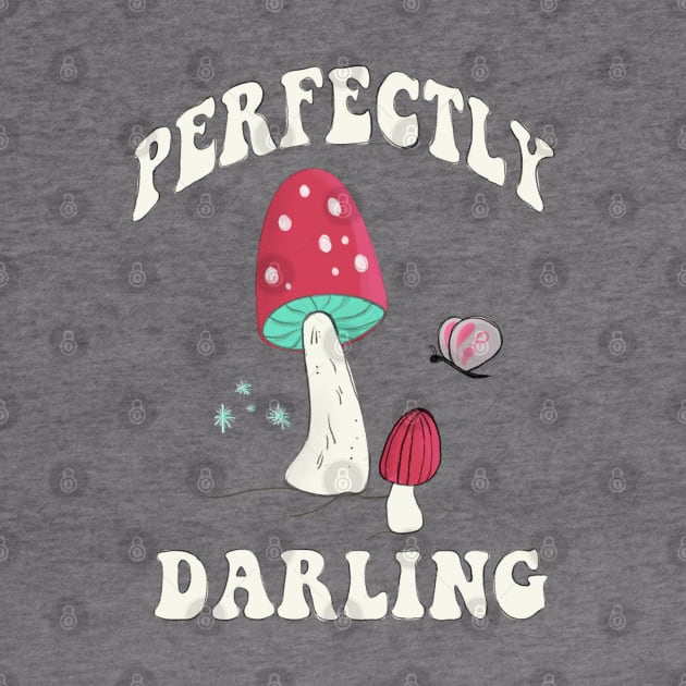 Perfectly Darling Mushroom and Butterfly Cottagecore Aesthetic by YourGoods